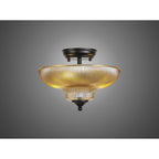 NLK16169 Tabion 2 Light Ceiling Light Matt Black Amber