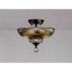 NLK16179 Tabion 2 Light Ceiling Light Matt Black Smoked