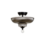 NLK16179 Tabion 2 Light Ceiling Light Matt Black Smoked