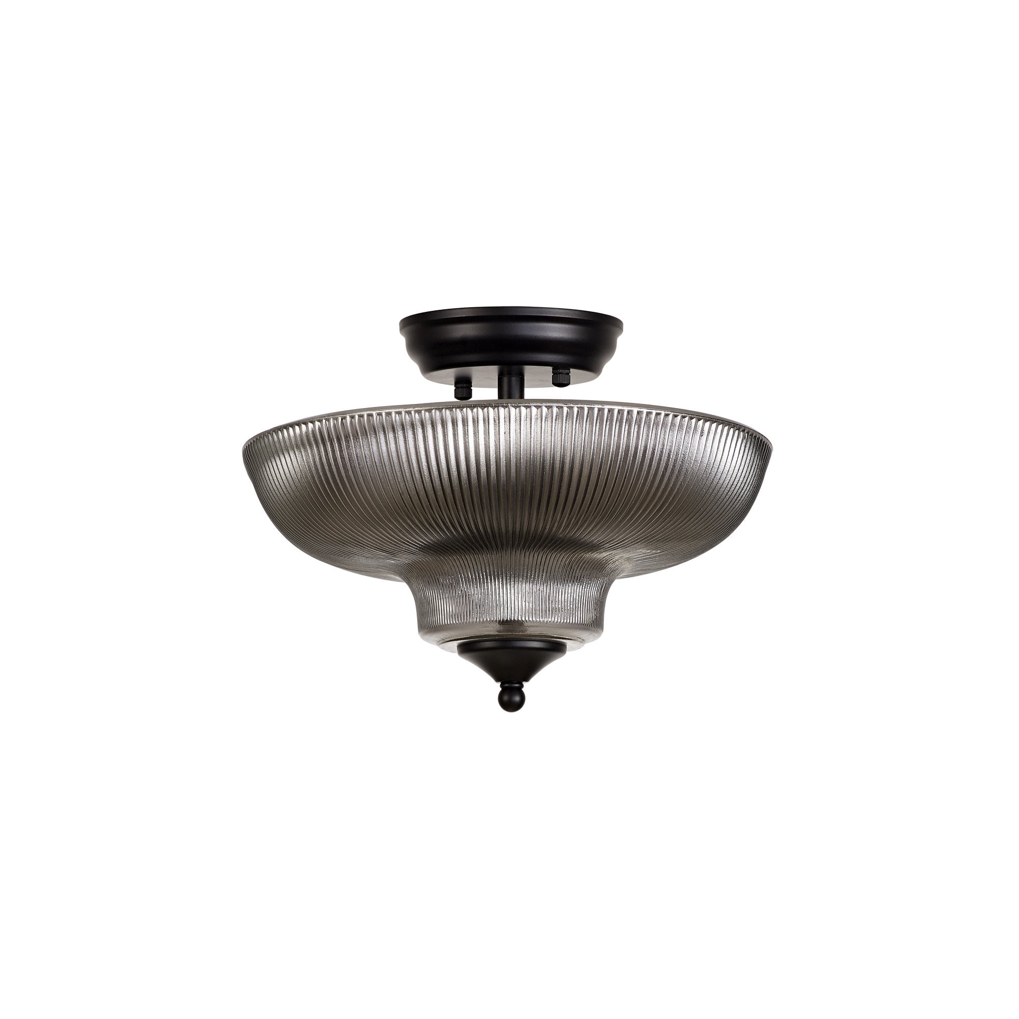 NLK16179 Tabion 2 Light Ceiling Light Matt Black Smoked