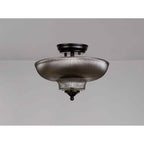 NLK16179 Tabion 2 Light Ceiling Light Matt Black Smoked