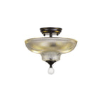 NLK16189 Tabion 2 Light Ceiling Light Matt Black Clear