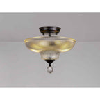NLK16189 Tabion 2 Light Ceiling Light Matt Black Clear