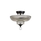 NLK16189 Tabion 2 Light Ceiling Light Matt Black Clear