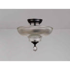 NLK16189 Tabion 2 Light Ceiling Light Matt Black Clear