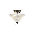 NLK16199 Tabion 2 Light Ceiling Light Matt Black Clear