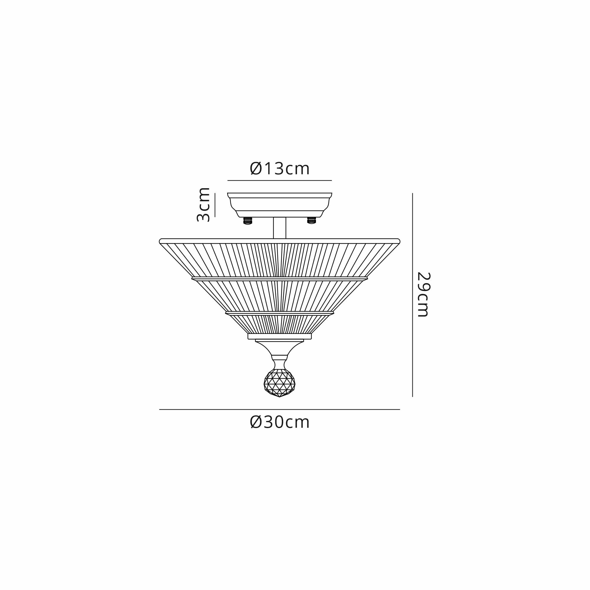 NLK16199 Tabion 2 Light Ceiling Light Matt Black Clear