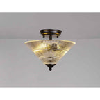 NLK16199 Tabion 2 Light Ceiling Light Matt Black Clear