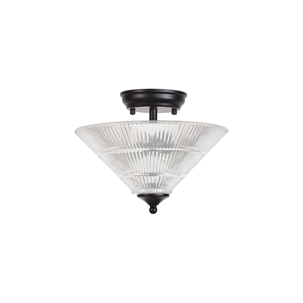NLK16199 Tabion 2 Light Ceiling Light Matt Black Clear