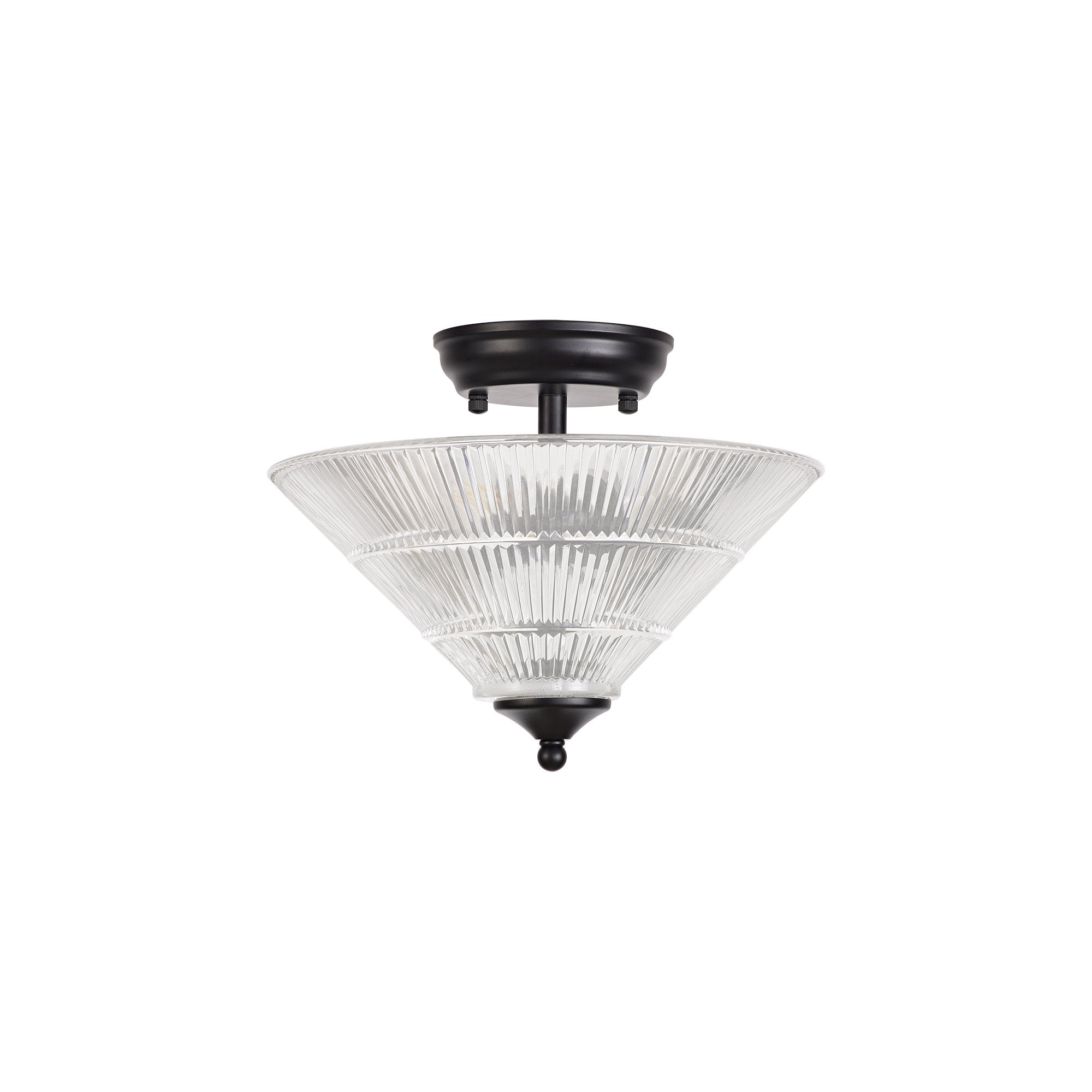 NLK16199 Tabion 2 Light Ceiling Light Matt Black Clear