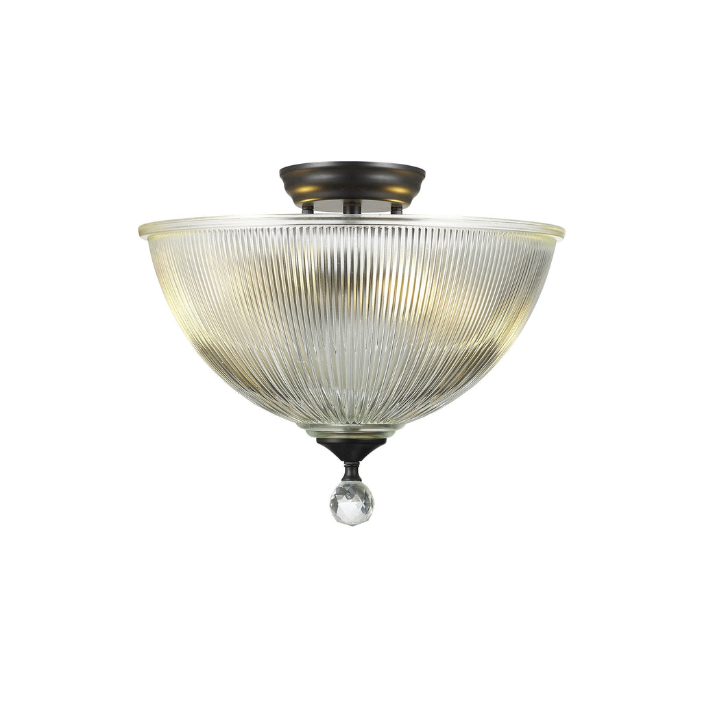 NLK16209 Tabion 2 Light Ceiling Light Matt Black Clear