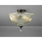 NLK16209 Tabion 2 Light Ceiling Light Matt Black Clear