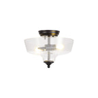NLK16219 Tabion 2 Light Ceiling Light Matt Black Clear