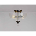 NLK16219 Tabion 2 Light Ceiling Light Matt Black Clear