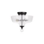 NLK16219 Tabion 2 Light Ceiling Light Matt Black Clear