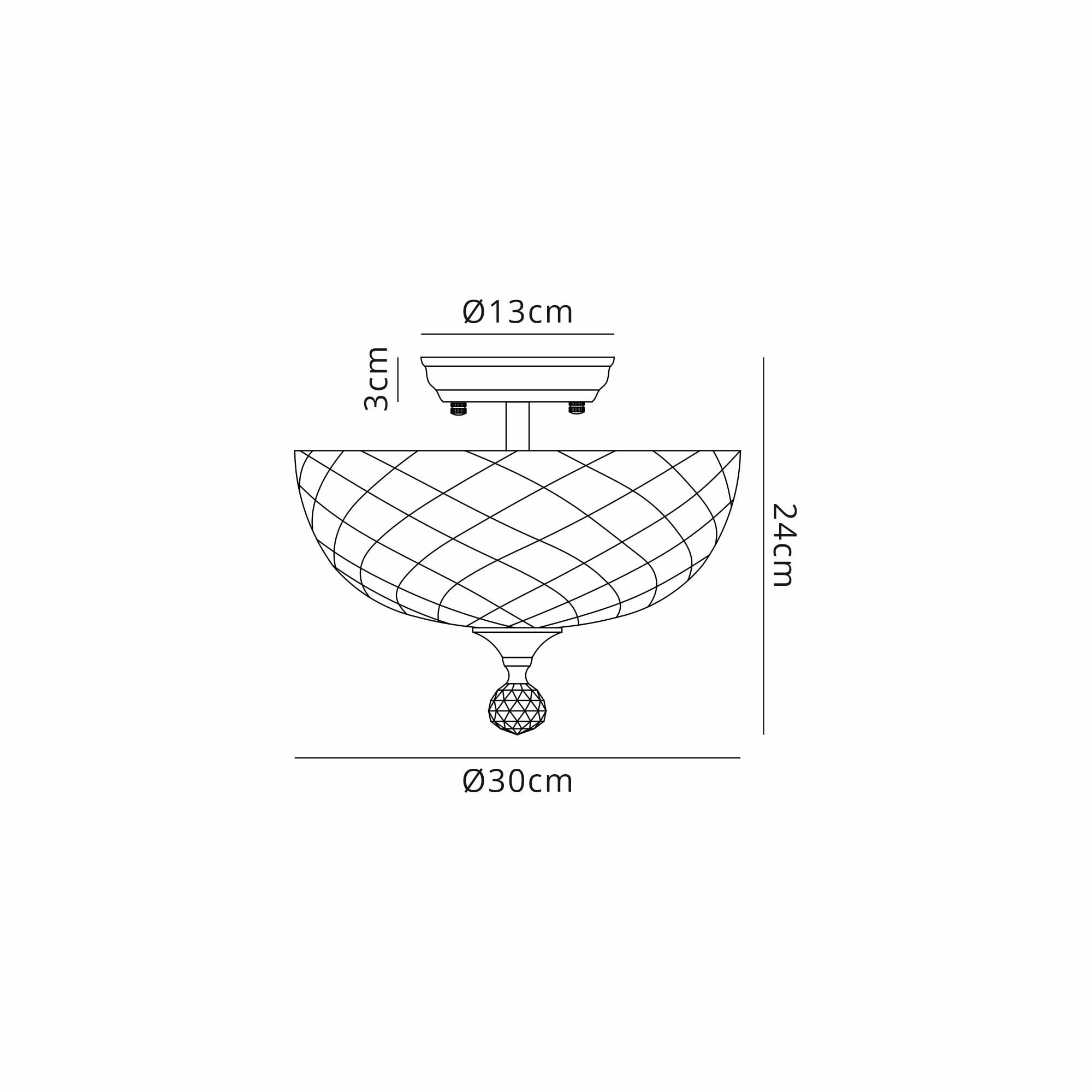 NLK16229 Tabion 2 Light Ceiling Light Matt Black Clear