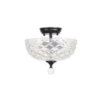 NLK16229 Tabion 2 Light Ceiling Light Matt Black Clear