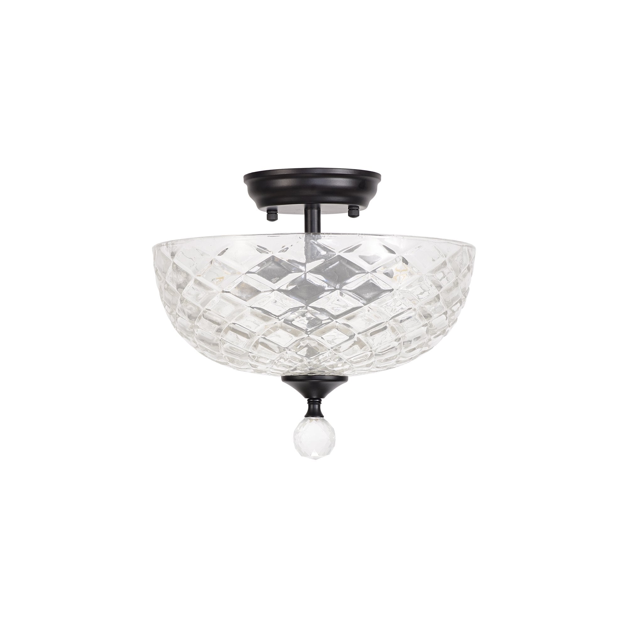 NLK16229 Tabion 2 Light Ceiling Light Matt Black Clear