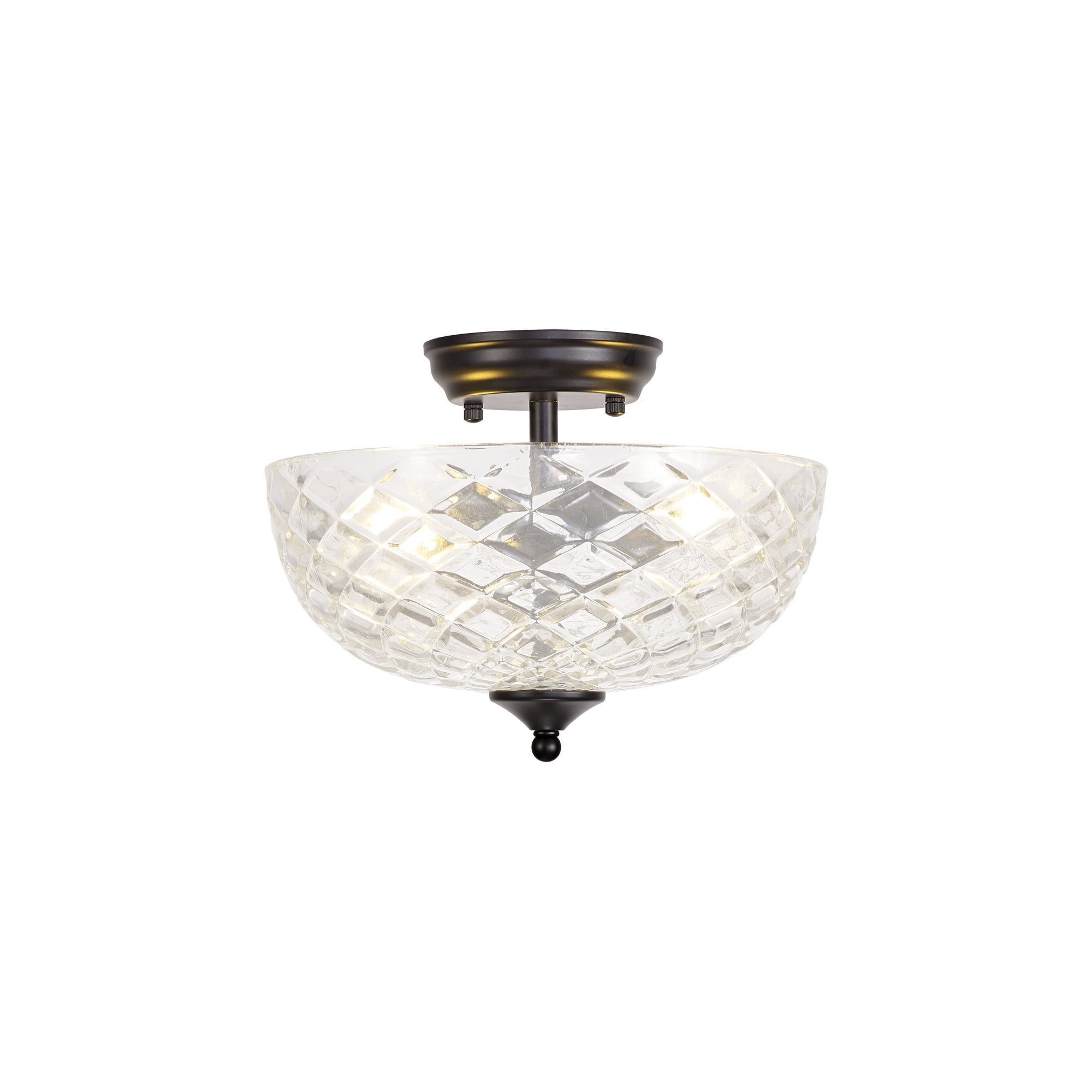 NLK16229 Tabion 2 Light Ceiling Light Matt Black Clear