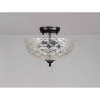 NLK16229 Tabion 2 Light Ceiling Light Matt Black Clear