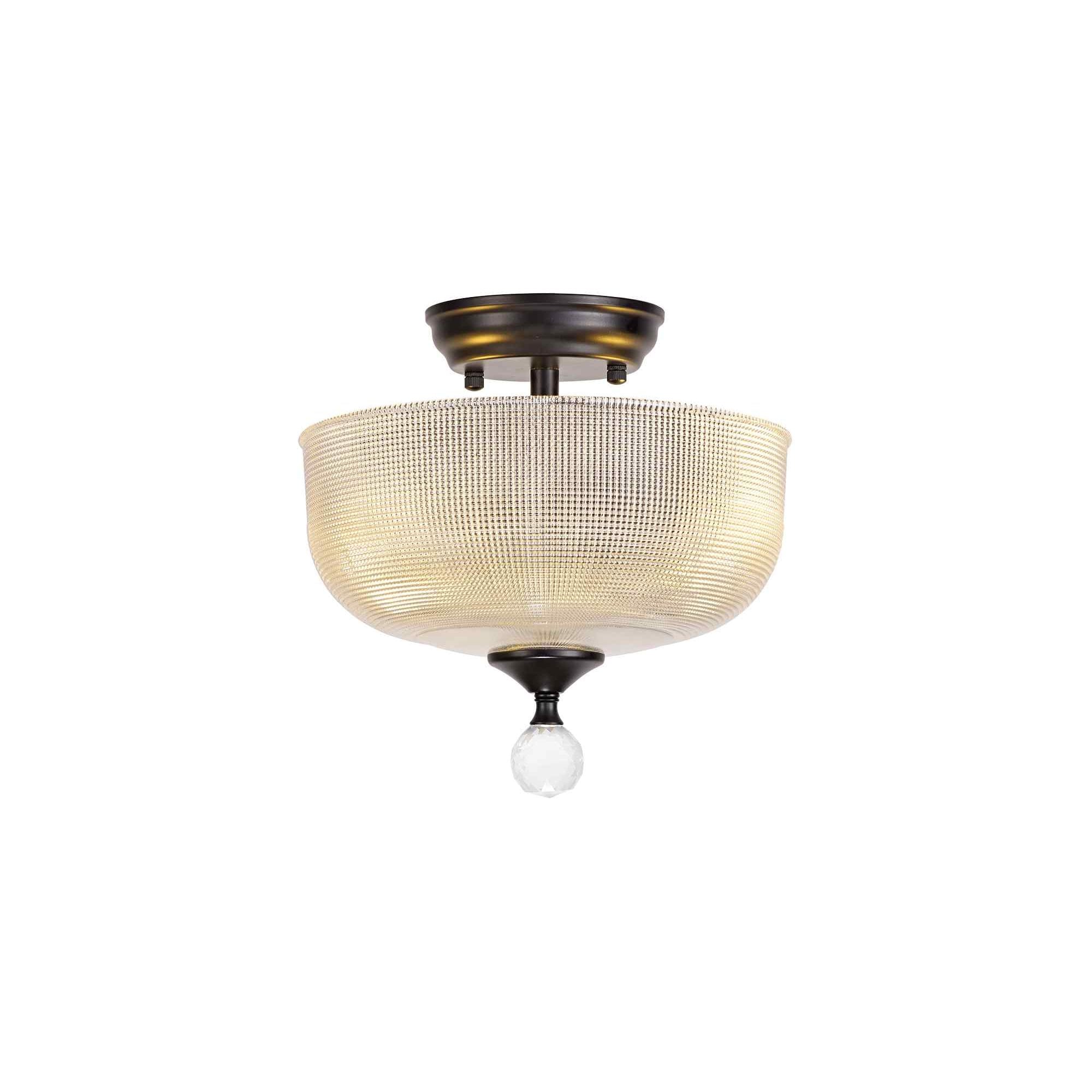 NLK16239 Tabion 2 Light Ceiling Light Matt Black Clear