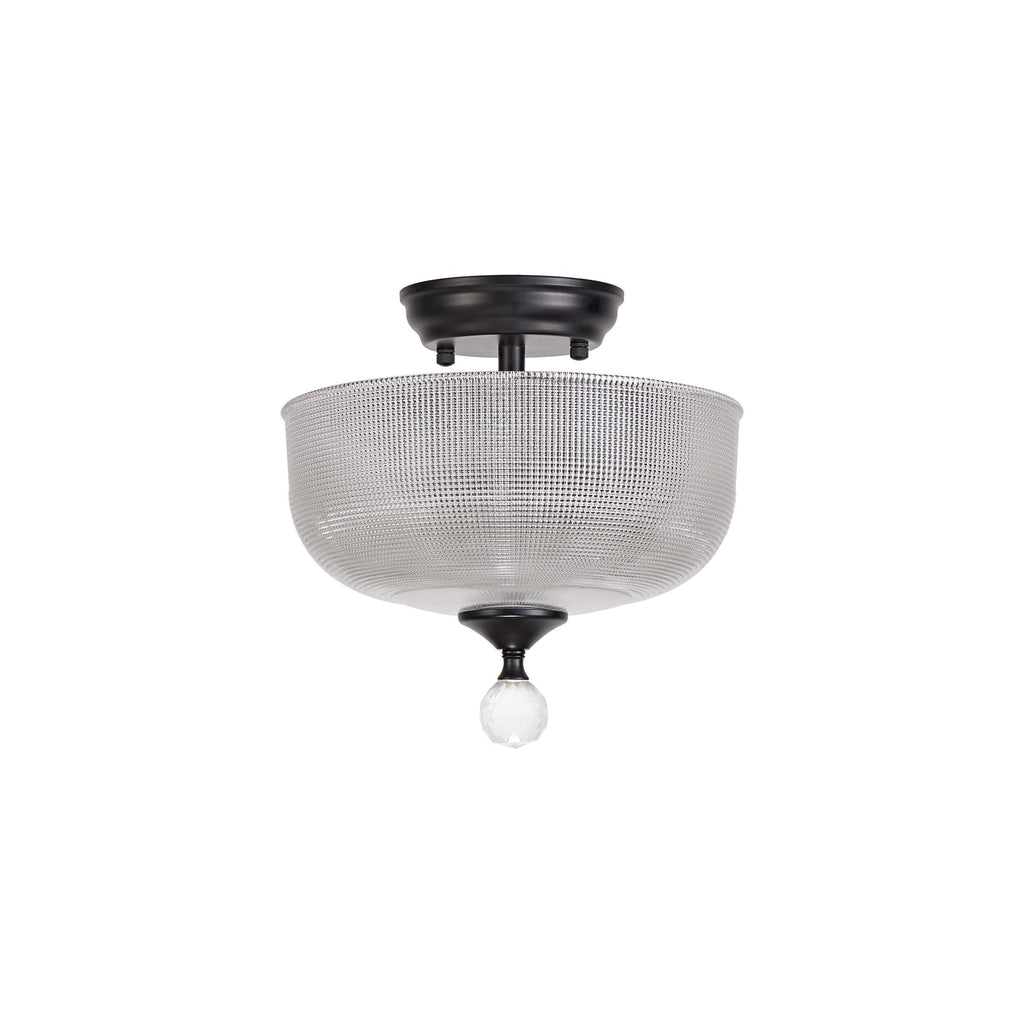 NLK16239 Tabion 2 Light Ceiling Light Matt Black Clear