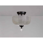 NLK16239 Tabion 2 Light Ceiling Light Matt Black Clear