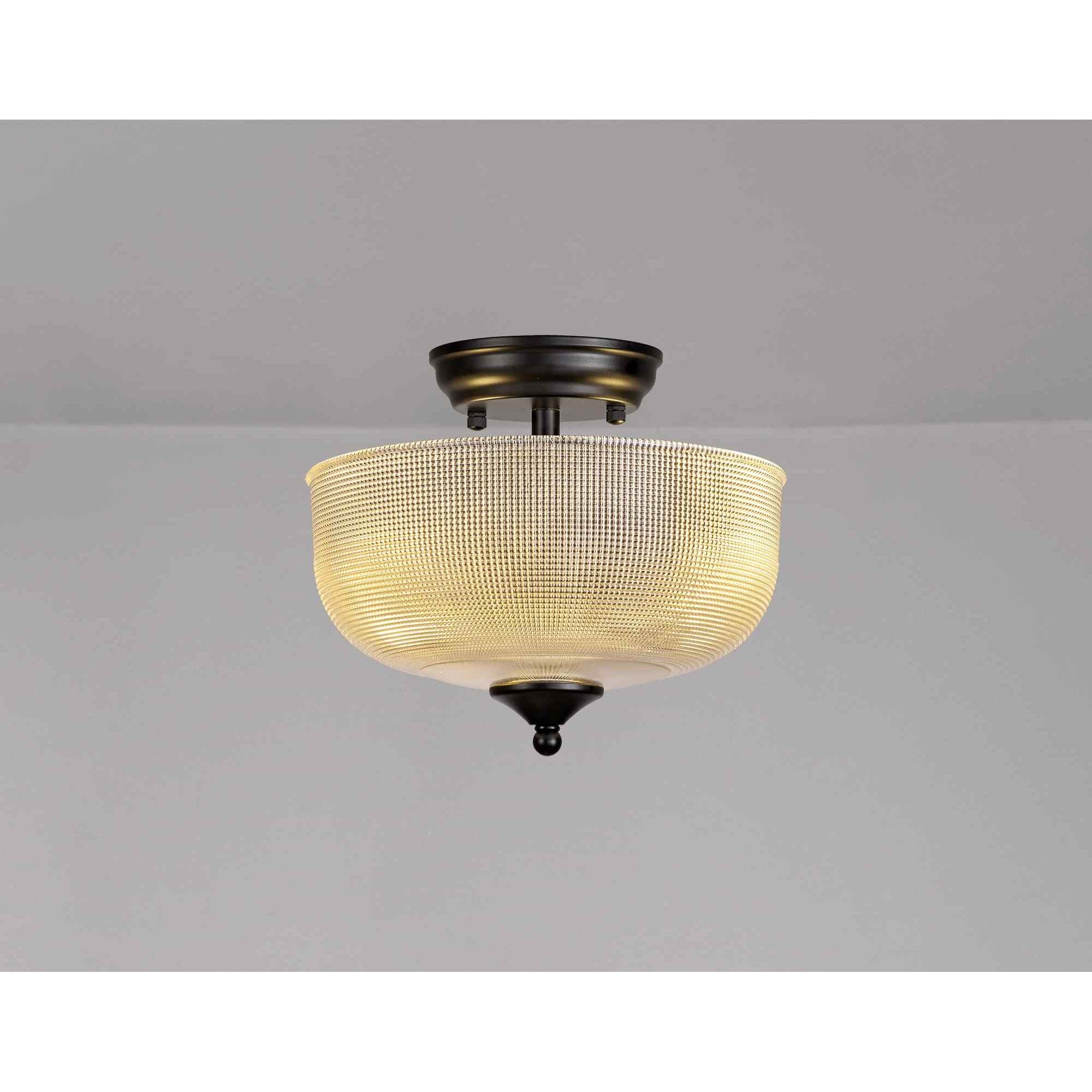 NLK16239 Tabion 2 Light Ceiling Light Matt Black Clear