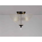 NLK16249 Tabion 2 Light Ceiling Light Matt Black Clear