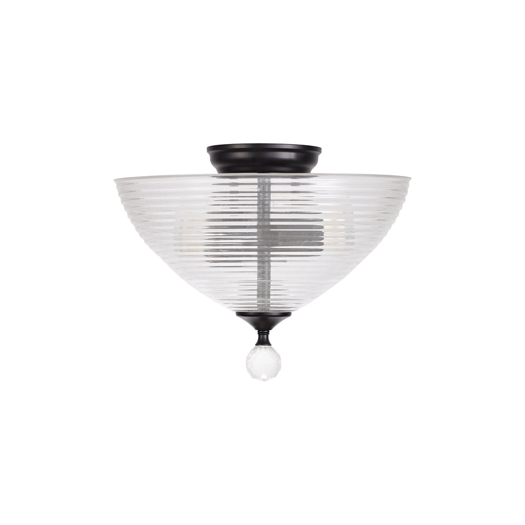 NLK16249 Tabion 2 Light Ceiling Light Matt Black Clear