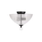 NLK16249 Tabion 2 Light Ceiling Light Matt Black Clear