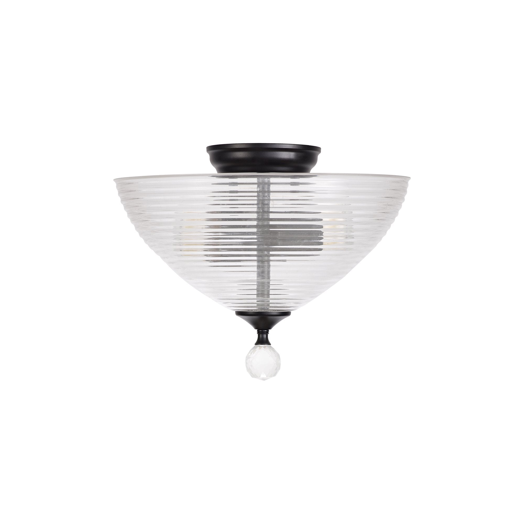 NLK16249 Tabion 2 Light Ceiling Light Matt Black Clear