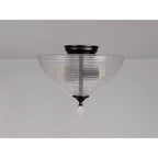 NLK16249 Tabion 2 Light Ceiling Light Matt Black Clear