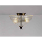 NLK16249 Tabion 2 Light Ceiling Light Matt Black Clear