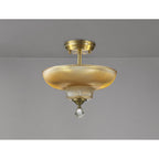 NLK16259 Tabion 2 Light Ceiling Light Antique Brass Amber