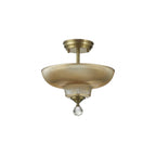 NLK16259 Tabion 2 Light Ceiling Light Antique Brass Amber