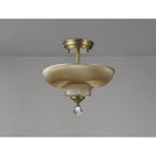 NLK16259 Tabion 2 Light Ceiling Light Antique Brass Amber