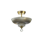 NLK16269 Tabion 2 Light Ceiling Light Antique Brass Smoked