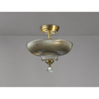 NLK16269 Tabion 2 Light Ceiling Light Antique Brass Smoked