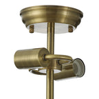 NLK16269 Tabion 2 Light Ceiling Light Antique Brass Smoked
