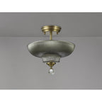 NLK16269 Tabion 2 Light Ceiling Light Antique Brass Smoked
