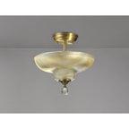 NLK16279 Tabion 2 Light Ceiling Light Antique Brass Clear