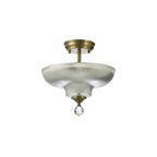 NLK16279 Tabion 2 Light Ceiling Light Antique Brass Clear