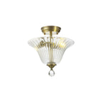 NLK16289 Tabion 2 Light Ceiling Light Antique Brass Clear