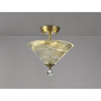 NLK16299 Tabion 2 Light Ceiling Light Antique Brass Clear