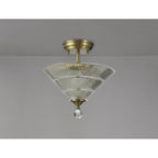 NLK16299 Tabion 2 Light Ceiling Light Antique Brass Clear