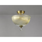 NLK16309 Tabion 2 Light Ceiling Light Antique Brass Clear