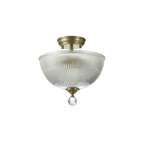 NLK16309 Tabion 2 Light Ceiling Light Antique Brass Clear