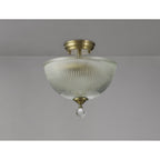 NLK16309 Tabion 2 Light Ceiling Light Antique Brass Clear
