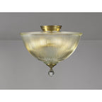 NLK16319 Tabion 2 Light Ceiling Light Antique Brass Clear